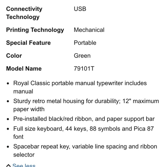 Royal typewriter, Teal, Decorative Accents for Home and functional. - Picture 6 of 14